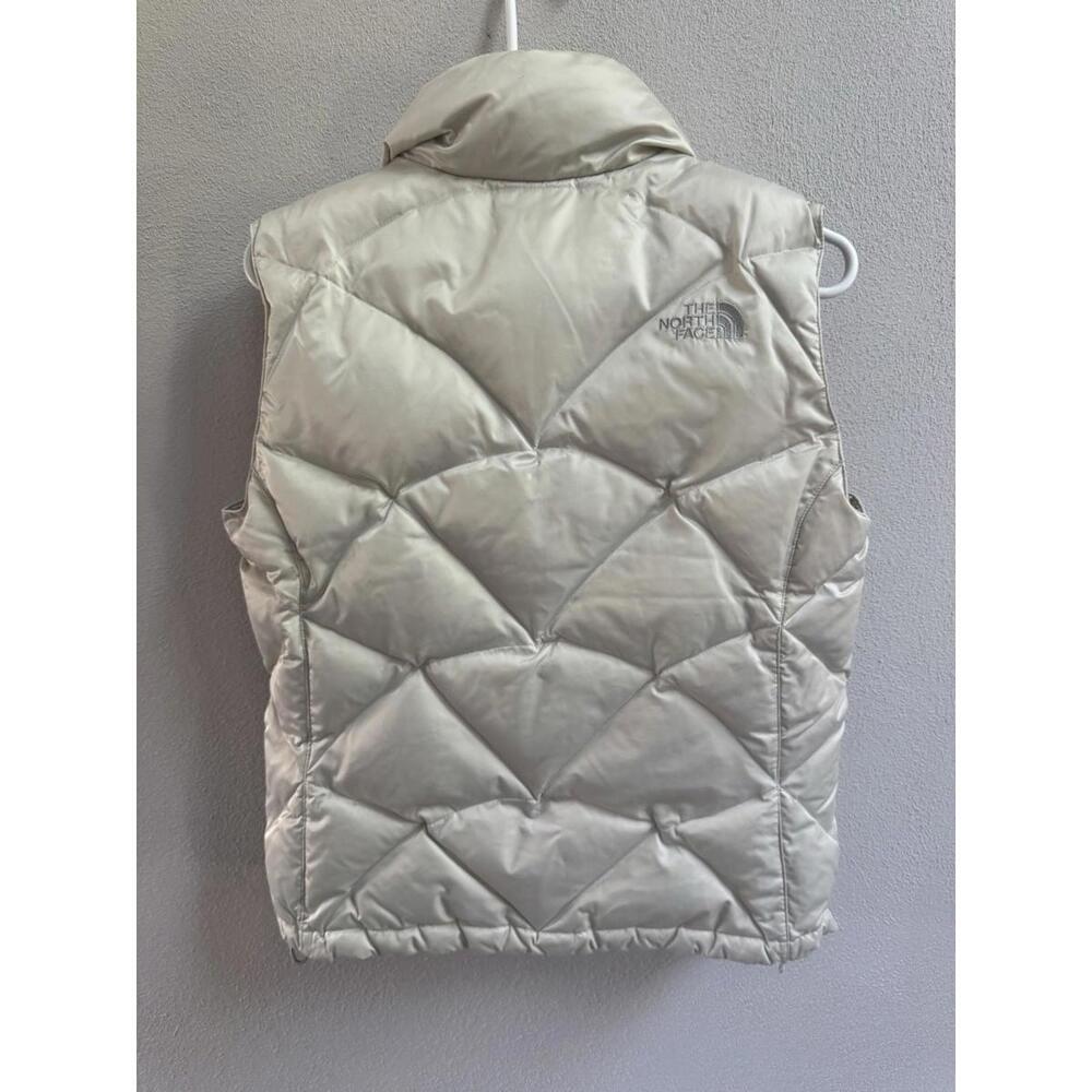 North Face Vest Womens Small White 550 Down Puffer Insulated Quilted Winter - Picture 2 of 9